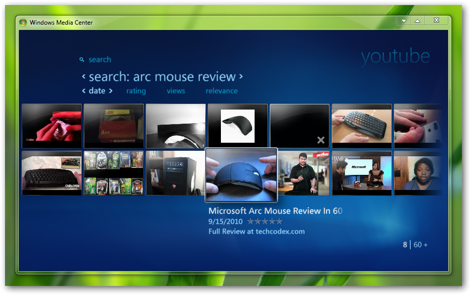 watch youtube in Windows 7 MediaCentre-5 watch youtube in Windows 7 MediaCentre-5