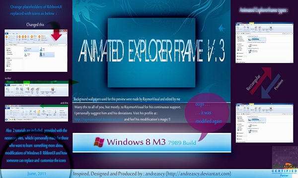 Windows 8 M3 Build 7989 Animated Explorerframe V.3 Windows 8 M3 Build 7989 Animated Explorerframe V.3