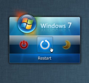 Windows 7 Shutdown, Restart, Sleep Function Widget