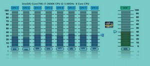 Equalizer Style 8 Band CPU Meter Widget