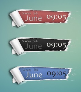 Torn Paper Clock Widget New Version for Rainmeter