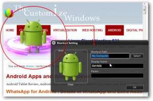 Animated Android Robot Droid Launcher Widget for Windows PC