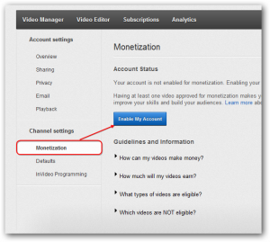 Adding AdSense Account of Different Email with YouTube