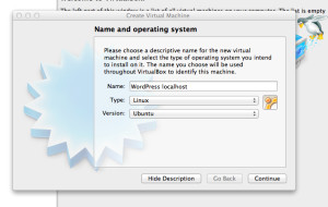 Installing WordPress via localhost Virtualization on Guest OS