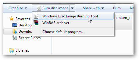 Windows 7 で ISO イメージを書き込む方法