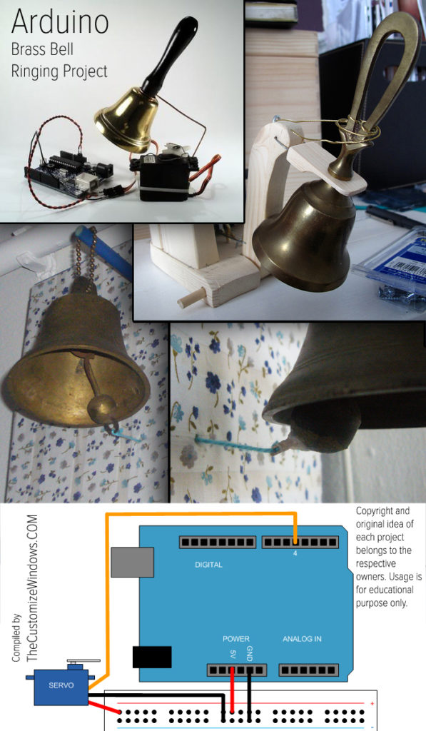 Bell Arduino Drawing Arduino Bell : Brass Bell Ringing DIY Project